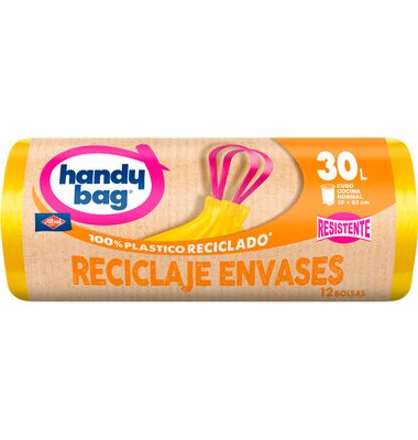 Bolsa Reciclaje Handy Bag Amarilla 30L 12 Unidades 12 ud