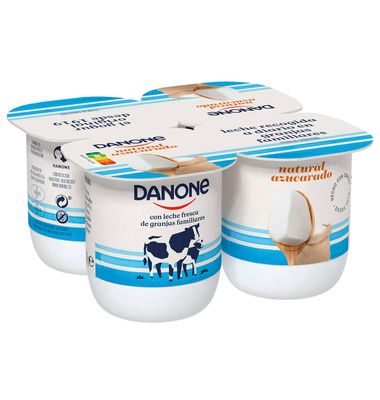 Yogur Danone pack 4 plátano 4 unidades