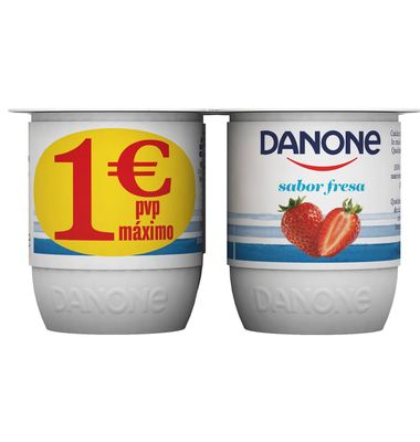 Yogur Danone pack 4 fresa 4 unidades