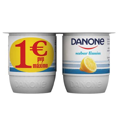 Yogur Danone pack 4 limón 4 unidades