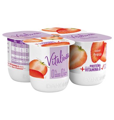 Vitalinea Danone Sabor Fresa 4 Unidades