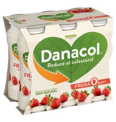 Danacol Danone Para Beber Sabor Fresa 6 Unidades