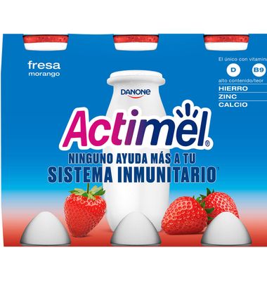 Actimel Danone Líquido Sabor Fresa 6 Unidades