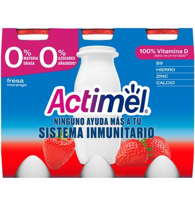 Actimel Danone Líquido Desnatado Sabor Fresa 6 Unidades