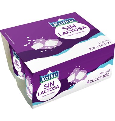 Yogur sin lactosa Kaiku pack 4 frambuesa 4 unidades