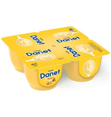 Natillas Danone Danet Vainilla 4 Unidades