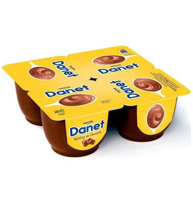 Natillas Danone Danet Chocolate 4 Unidades