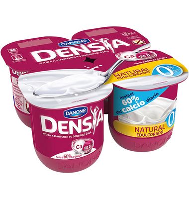 Yogur Densia Danone Natural Edulcorado 0% 4 Unidades