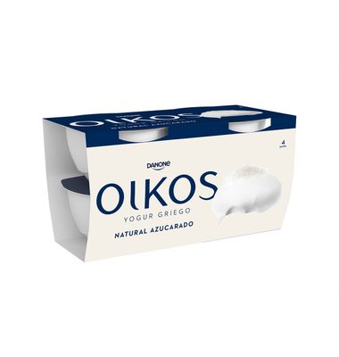 Yogur Danone Oikos Natural Azucarado 4 Unidades