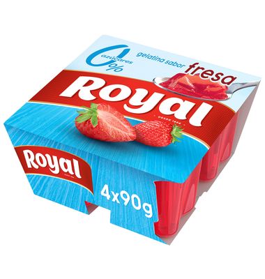 Gelatina Royal 0% Fresa 4 X 100 G