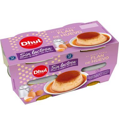 Flan Huevo Dhul Sin Lactosa Sin Gluten 4 Unidades