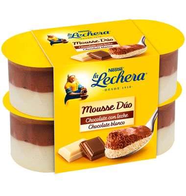 Mousse Duo La Lechera Choco Pack 4 Unidades