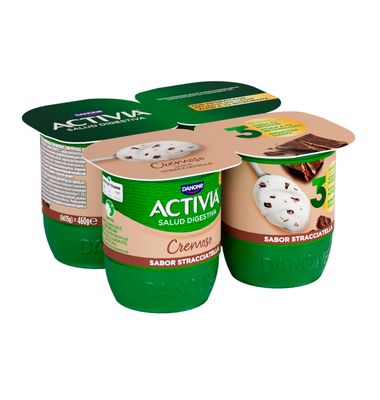 Bífidus Activia cremoso pack 4 stracciatella 4 unidades