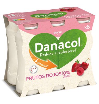 Danacol Danone Frutos Rojos 6 Unidades