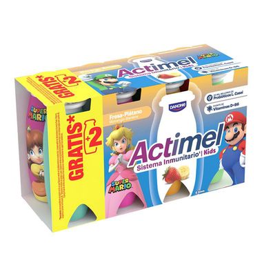 Actimel Danone Fresa Y Plátano Kids 6+2 Unidades 8 ud