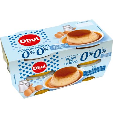 Flan De Huevo Dhul 0% Mg 0% Azúcar 4 Unidades