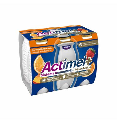 Actimel+ Danone Naranja Multifrutas 6 Unidades