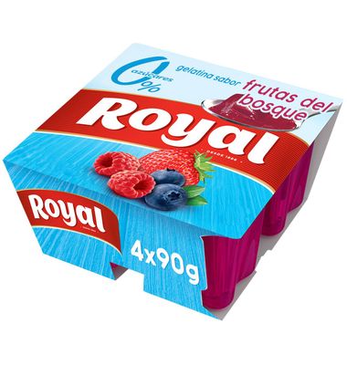 Gelatina 0% Royal Frutas Del Bosque 90Gx 4 Unidades