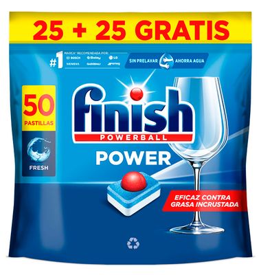 Lavavajilla Finish All In 1 25+25 50 Unidades