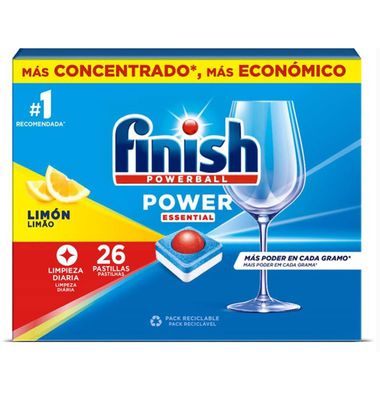 Lavavajillas Finish Essential Limon 26 Unidades