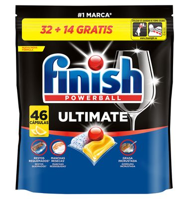 Lavavajillas Finish Ultimate Limon 32+14 46 Unidades