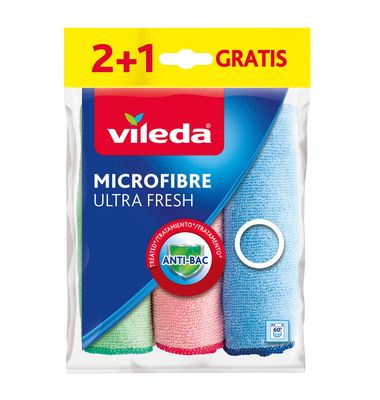 Bayeta Vileda Microfibra Ultra Fresh 2+1 3 Unidades