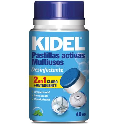 Pastillas Kidel cloro Y Detergente 40 Unidades
