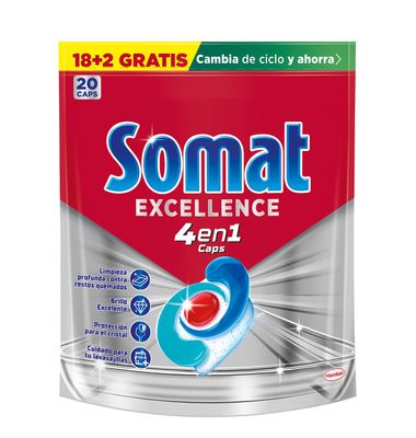 Lavavajilla Somat Excellence 4En1 20 Dosis
