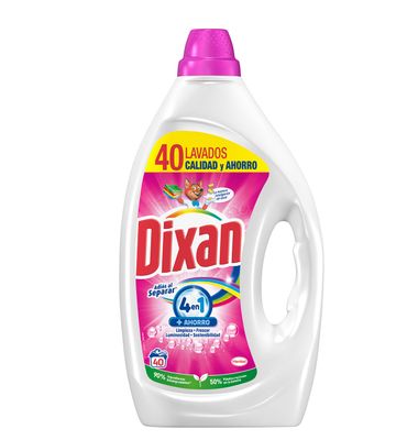 Detergente gel total DIXAN ADIOS AL SEPARAR, garrafa 40 dosis