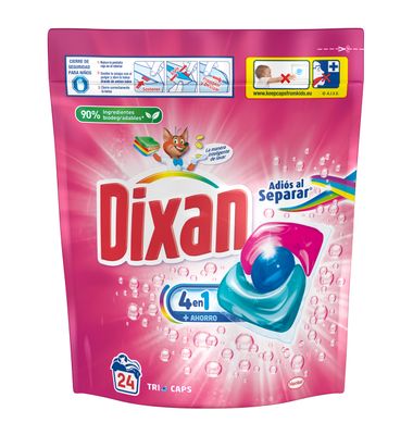 Detergente triocaps DIXAN ADIOS AL SEPARAR, bolsa 24 dosis