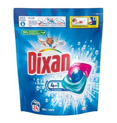 Detergente triocaps DIXAN, bolsa 24 dosis
