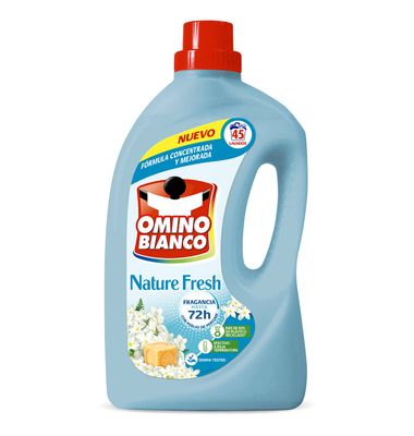 Detergente líquido Nature Fresh OMINO BIANCO, garrafa 45 dosis