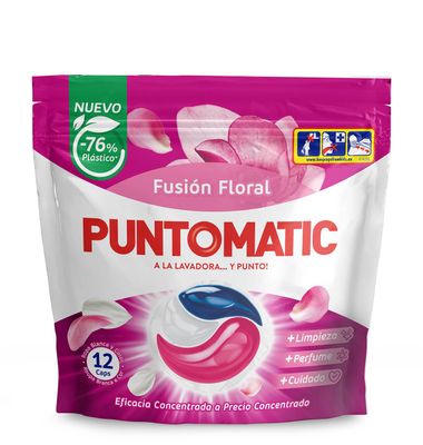Detergente Caps Puntomatic Fusión Floral 12 Dosis