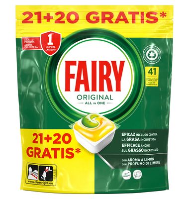 Lavavajillas Fairy Original 21+20 41 Dosis