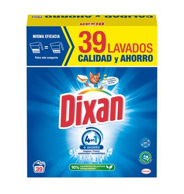 Detergente en polvo DIXAN, maleta 39 dosis