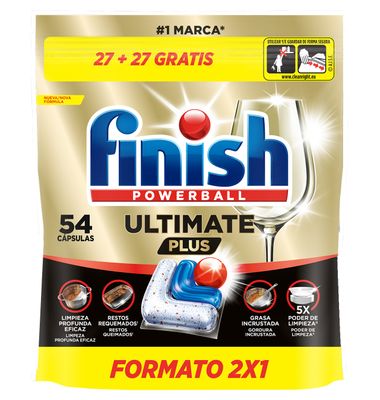 Lavavajillas Finish Ultimate Plus 27+27 54 Dosis