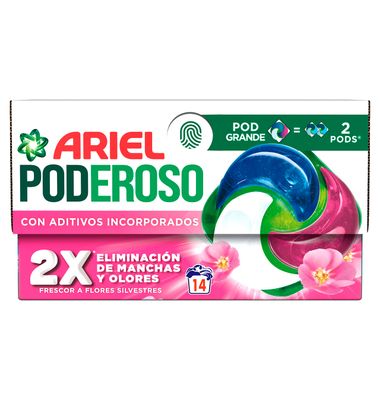 Detergente Ariel Poderoso Flores Silvestres 14 Dosis