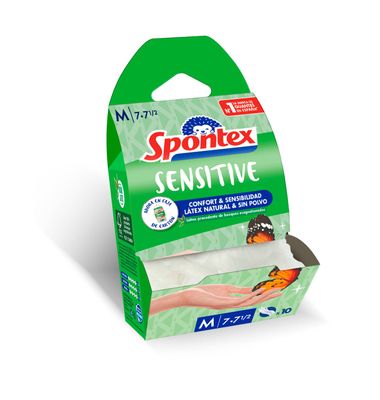 Guantes Tm Spontex Natural Latex 10 Unidades