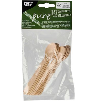 Cucharillas Pure Madera Café 10 Unidades