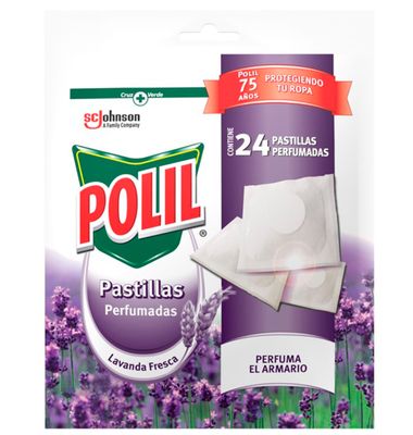 Antipolillas lavanda en pastillas POLIL, caja 24 uds 24 unidades