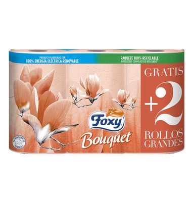 Papel Higiénico Foxy 4+2 Bouquet 6 Unidades