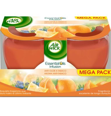 Vela Duplo Air Wick Base Antitabac 2 Unidades