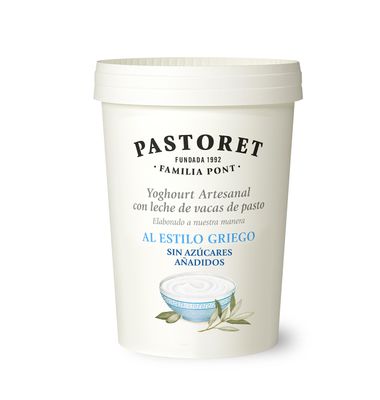 Griego natural sin azúcar PASTORET, tarrina 500 g