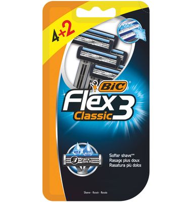Maquinilla Afeitar Bic Flex3 4+ 2 Unidades 6 ud