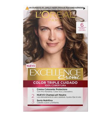 Tinte Excellence L'Oreal Rubio Oscuro 6 1 Unidad