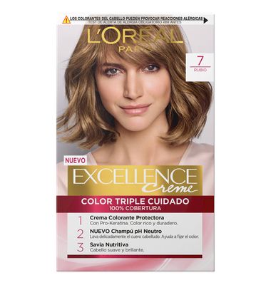 Tinte Excellence L'Oreal Rubio N.7 1 Unidad