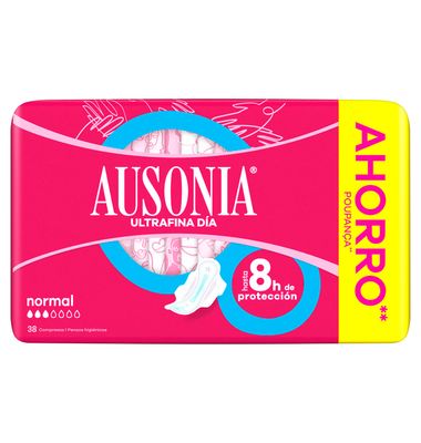 AUSONIA Compresa ultrafina normal amb ales 38 unidades