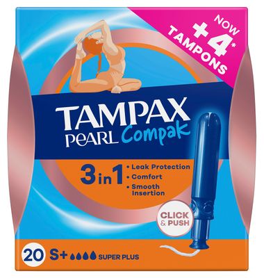 Tampax Compak Pearl S.Plus 20 Unidades
