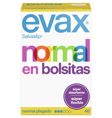 Salvaslip Evax Normal Bolsita 40 Unidades